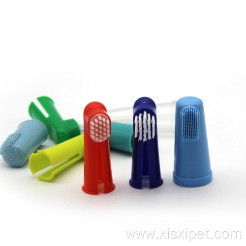 pet finger toothbrush Rubber toothbrush for dog cat